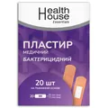 Пластир медичний бактерицидний Health House на тканинній основі розмір 2,5 см х 7,2 см, 20 штук