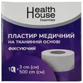 Пластир медичний Health House на тканинній основі розмір 3 см х 500 см, 1 штука
