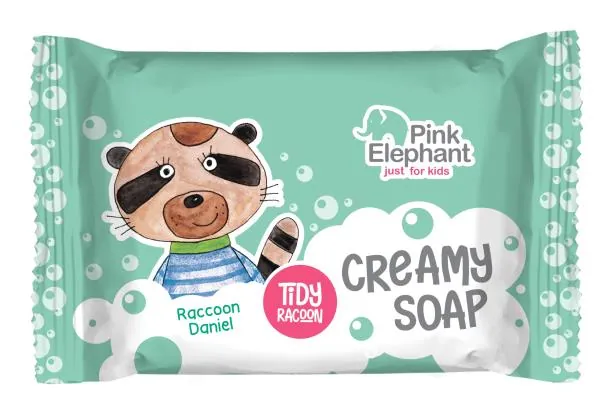 Крем-мило Pink Elephant Raccoon Daniel Єнот Даніель дитяче, 90 г