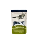 Корм влажный Happy Cat Lamm Kalb Bohn Gelee для взрослых кошек, кусочки в желе, с телятиной и ягнёнком, 100 г
