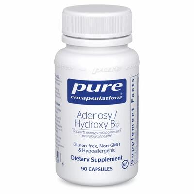 Витамин B12 Pure Encapsulations Adenosyl/Hydroxy B12 2000 мкг, 90 капсул