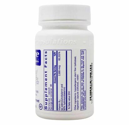 Витамин B12 Pure Encapsulations Adenosyl/Hydroxy B12 2000 мкг, 90 капсул