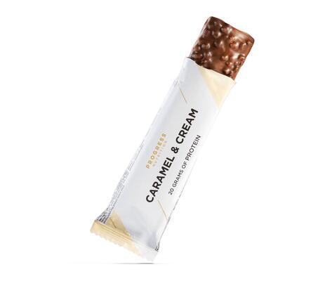 Батончик протеїновий Progress Nutrition Protein bar 20 г протеїну, карамель та крем, 60 г