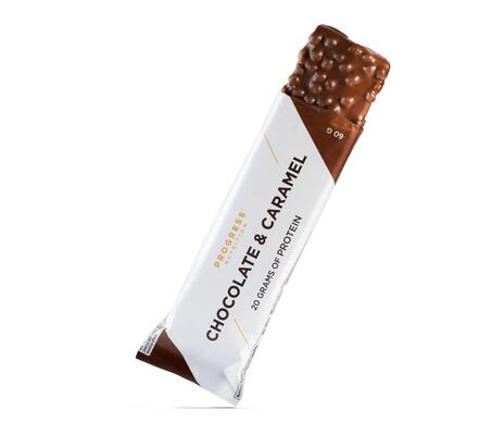 Батончик протеїновий Progress Nutrition Protein bar 20 г протеїну, карамель та шоколад, 60 г