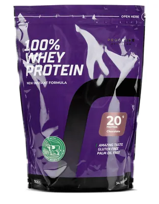 Протеїн сироватковий концентрат Progress Nutrition 100% Whey Protein New Instant Formula формула миттєвої дії, шоколад, 920 г