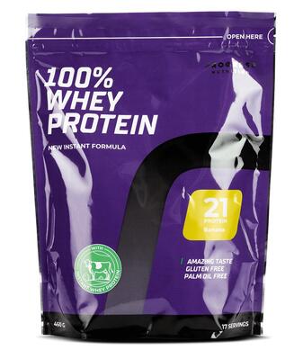 Протеин Progress Nutrition 100% Whey Protein формула мгновенного действия, банан, 460 г