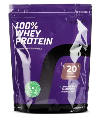 Протеїн сироватковий концентрат Progress Nutrition 100% Whey Protein New Instant Formula формула миттєвої дії, шоколад, 460 г