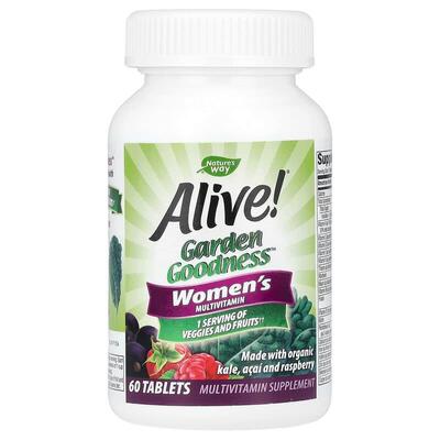 Мультивитамины для женщин Nature's Way Alive! Garden Goodness for Women, 60 таблеток