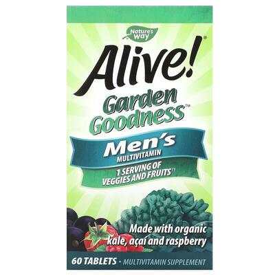 Мультивитамины для мужчин Nature's Way Alive! Garden Goodness for Men, 60 таблеток