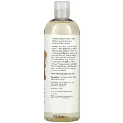 Олія солодкого мигдалю Now Solutions Almond Oil, 473 мл