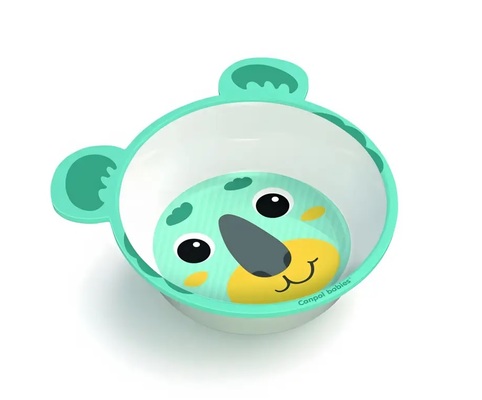 Тарелка Canpol babies из меламина антискользящая с ушками, зеленая 4/520