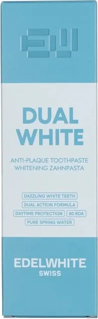 Зубна паста Edel White Dual White антиналіт та відбілювання, 75 мл