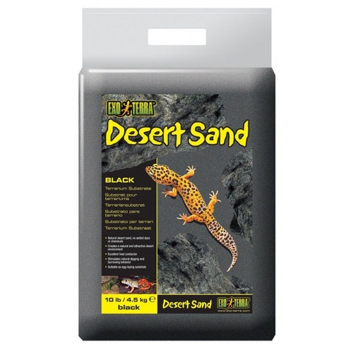 Песок для рептилий Exo Terra Desert Sand Black черный, 4,5 кг