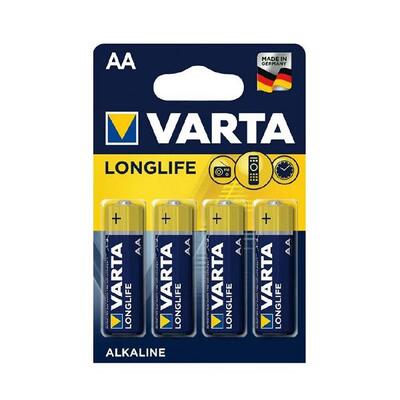 Батарейка Varta Longlife AA щелочная, 4 штуки