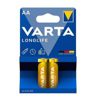 Батарейка Varta Longlife AA лужна, 2 штуки