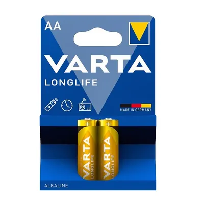 Батарейка Varta Longlife AA лужна, 2 штуки