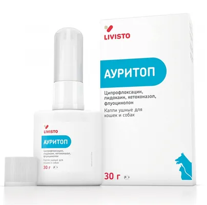 Аурітоп (ДЛЯ ТВАРИН) краплі вушні, 30 г