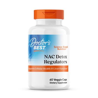 N-ацетилцистеин Doctor's Best NAC Detox Regulators, 60 вегетарианских капсул