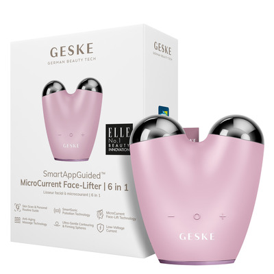 Подтягиватель лица GESKE Микротоковый 6 в 1, Розовый
