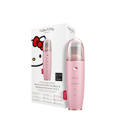 Скрабер для кожи и устранения черных точек GESKE Микротоковый 9 в 1 by Hello Kitty, Розовый