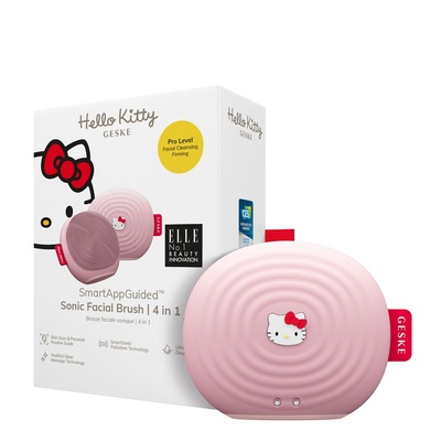 Щетка для лица GESKE Электронная звуковая 4 в 1 by Hello Kitty, Розовая