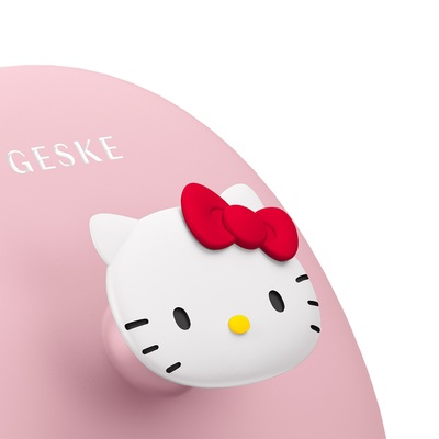 Щетка для лица GESKE 3 в 1 с держателем by Hello Kitty, Розовая