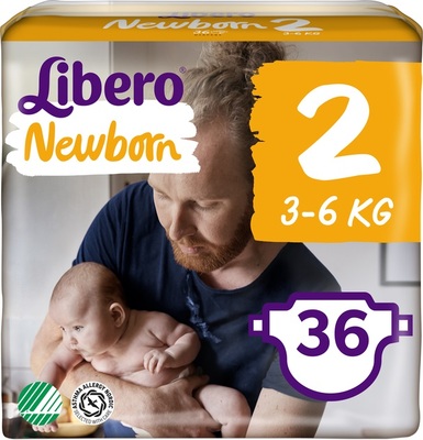 Подгузники Libero Newborn размер 2, 3-6 кг, 36 шт