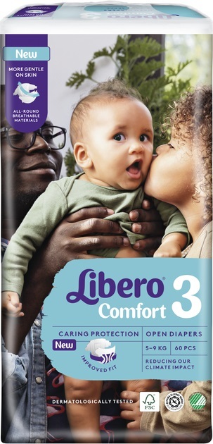Подгузники Libero Comfort размер 3, 5-9 кг, 60 шт