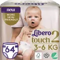 Підгузки Libero Touch розмір 2, 3-6 кг, 64 шт