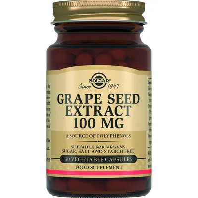 Виноградних кісточок екстракт Solgar Grape Seed Extract 100 мг вег. капсули №30