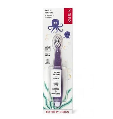 Зубная щетка Radius Totz Brush от 18 месяцев, очень мягкая, фиолетовая