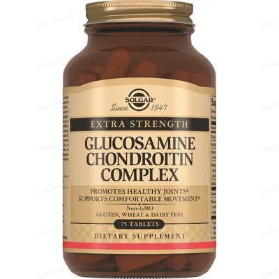 Глюкозамін хондроїтин комплекс Solgar Glucosamine Chondroitin Complex Extra Strength таблетки №75