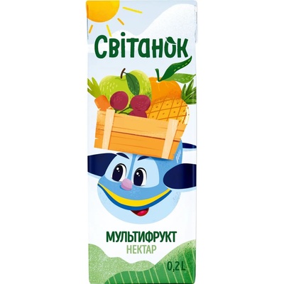 Нектар Світанок Мультифрукт неосвітлений, 200 мл