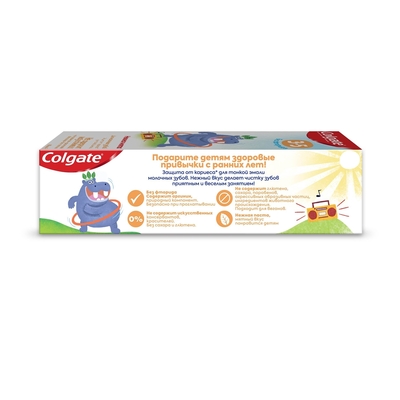 Зубна паста Colgate Ніжна м'ята без фториду дитяча з 3-х до 5-ти років, 60 г
