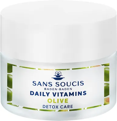 Крем-догляд Sans Soucis Daily Vitamins детокс Олива для чутливої шкіри, 50 мл