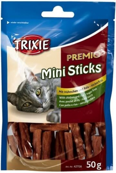 Лакомство для кошек Trixie 42708 Premio Mini Sticks курица/рис, 50 г