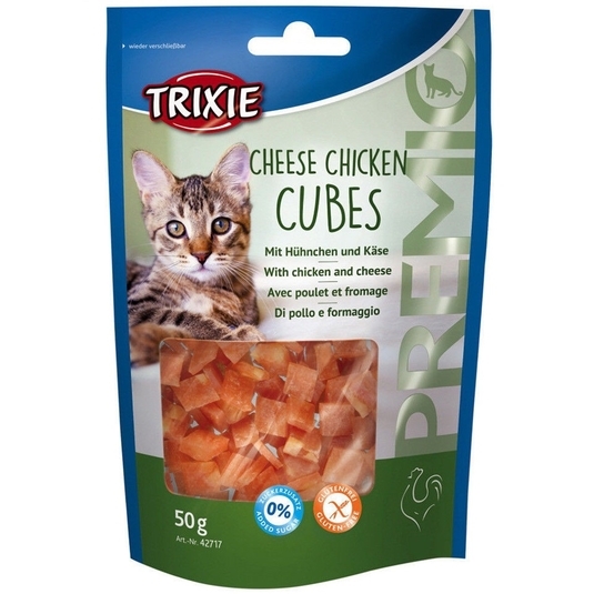 Лакомство для кошек Trixie 42717 Premio Cheese Chicken Cubes сырно-куриные кубики, 50 г