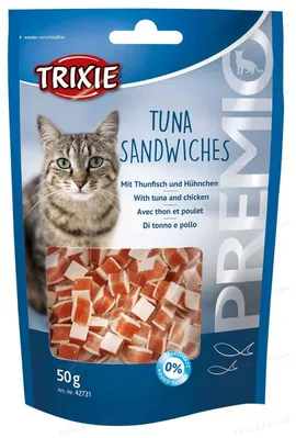Ласощі для кішок Trixie 42731 Premio Tuna Sandwiches з тунцем, 50 г
