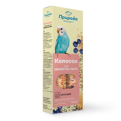 Лакомство для попугаев Природа PR740026 Колосок Фруктовый, 140 г