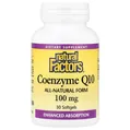 Коензим Q10 Natural Factors Coenzyme Q10 100 мг, 30 м'яких желатинових капсул