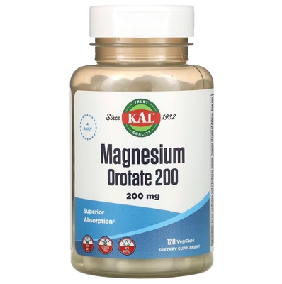 Магнію оротат KAL Magnesium Orotate 200 мг, 120 веганських капсул