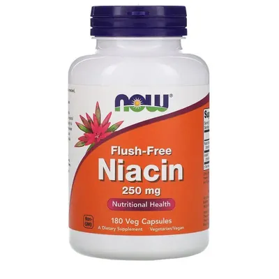 Ніацин NOW Flush-Free Niacin 250 мг вег. капсули №180