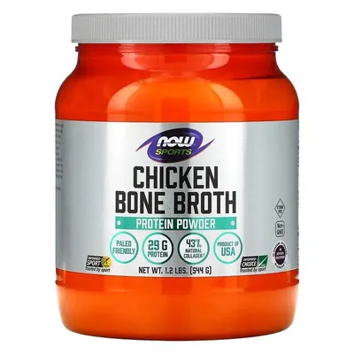 Курячий кістковий бульйон концентрат Now Sports Chicken Bone Broth, без смаку, 544 г