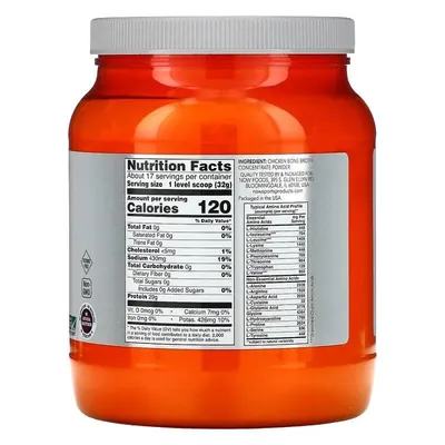Курячий кістковий бульйон концентрат Now Sports Chicken Bone Broth, без смаку, 544 г