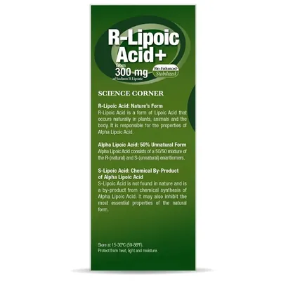 R-ліпоєва кислота Genceutic Naturals R-Lipoic Acid+ вег. капсули №60