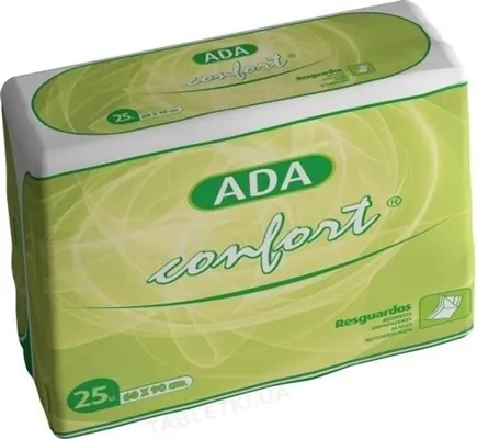 Пелюшки ADA Comfort одноразові поглинаючі, 60 х 40 см, 30 шт