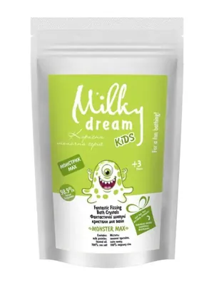 Сіль для ванн Milky Dream kids шипучі кристали Монстрик Мах, 300 г