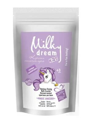 Соль для ванн Milky Dream kids шипучие кристаллы Очаровательная Единорожка, 300 г