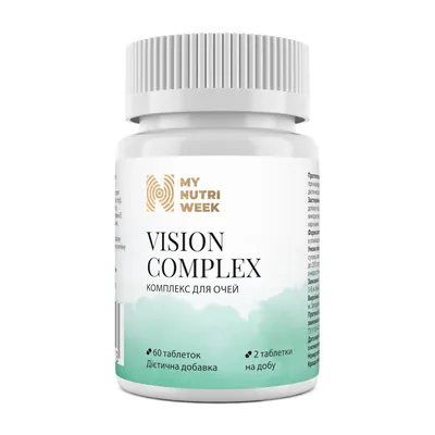 Комплекс для очей My Nutri Week Vision Complex, 60 таблеток