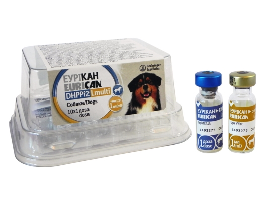 Еурікан DHPPi2 L-Multi вакцина для собак по 1 дозі у флак.